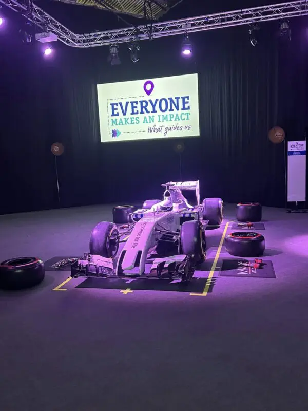 HIYA Corporate Event with Formula One Car | Event management services Ireland
