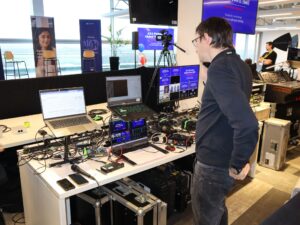 Tech set up at HIYA event |Event production companies Ireland 