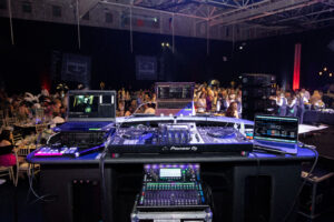 Tech set-up at a HIYA Event | Professional event production for businesses Ireland